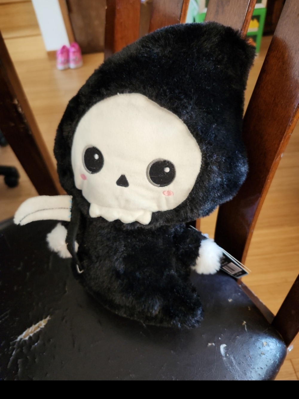 Ploofs RMS International Cute & Spooky Goth Plush Grim Reaper Ghost Black White